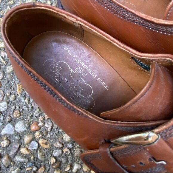 Vintage Florsheim imperial monk strap oxfords 8.5C - Picture 4 of 7